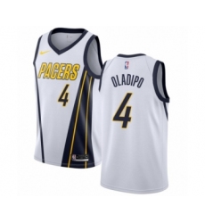 Men's Nike Indiana Pacers #4 Victor Oladipo White Swingman Jersey - Earned Edition