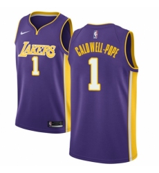 Women's Nike Los Angeles Lakers #1 Kentavious Caldwell-Pope Authentic Purple NBA Jersey - Icon Edition