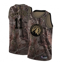 Women's Nike Minnesota Timberwolves #11 Jamal Crawford Swingman Camo Realtree Collection NBA Jersey
