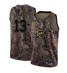 Men's Nike Oklahoma City Thunder #13 Paul George Swingman Camo Realtree Collection NBA Jersey