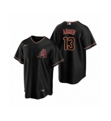 Men's Arizona Diamondbacks #13 Nick Ahmed Nike Black Replica Alternate Jersey
