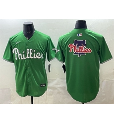Men's Philadelphia Phillies Team Big Logo Green Limited Stitched Jersey