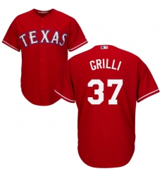 Youth Majestic Texas Rangers #37 Jason Grilli Authentic Red Alternate Cool Base MLB Jersey