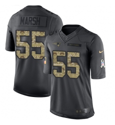 Youth Nike New England Patriots #55 Cassius Marsh Limited Black 2016 Salute to Service NFL Jersey