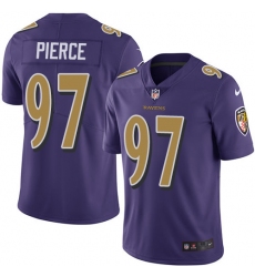 Men's Nike Baltimore Ravens #97 Michael Pierce Elite Purple Rush Vapor Untouchable NFL Jersey