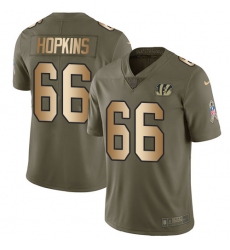 Youth Nike Cincinnati Bengals #66 Trey Hopkins Limited Olive/Gold 2017 Salute to Service NFL Jersey
