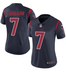 Women's Nike Houston Texans #7 Ka'imi Fairbairn Limited Navy Blue Rush Vapor Untouchable NFL Jersey