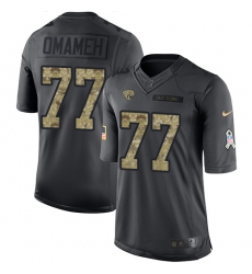 Men's Nike Jacksonville Jaguars #77 Patrick Omameh Limited Black 2016 Salute to Service NFL Jersey