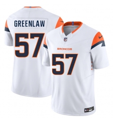 Men's Denver Broncos #57 Dre Greenlaw White 2025 F.U.S.E. Vapor Limited Football Stitched Jersey