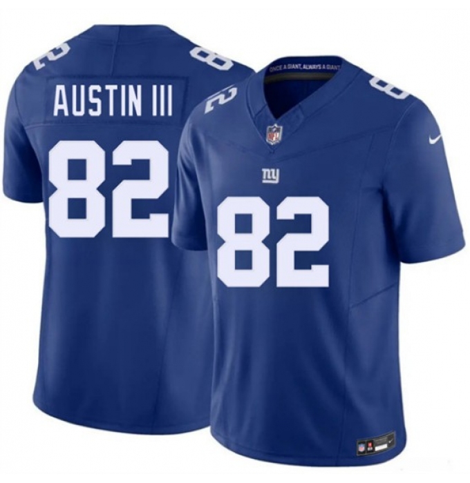 Men's New York Giants #82 Calvin Austin III Blue 2026 F.U.S.E. Vapor Untouchable Limited Football Stitched Jersey