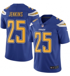 Men's Nike Los Angeles Chargers #3 Rayshawn Jenkins Limited Electric Blue Rush Vapor Untouchable NFL Jersey