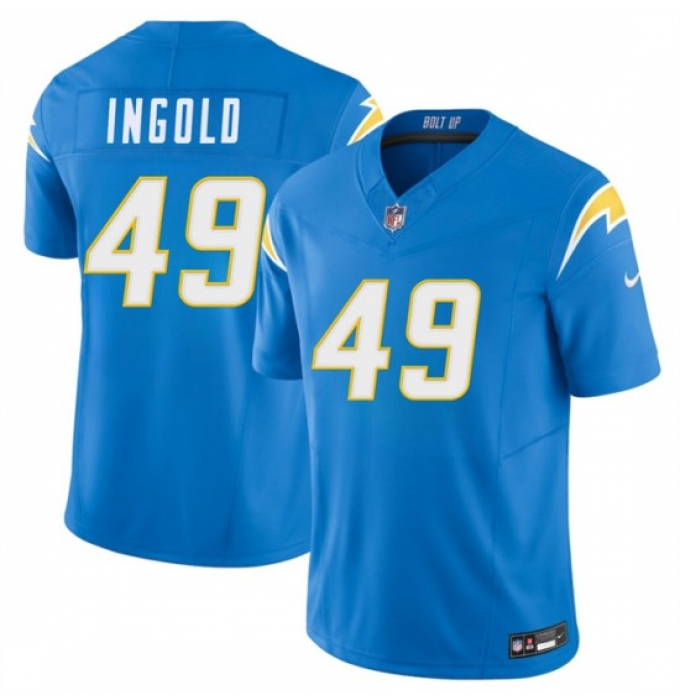 Men's Los Angeles Chargers #49 Alec Ingold Blue 2026 F.U.S.E. Vapor Limited Football Stitched Jersey