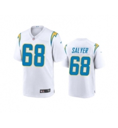Men's Los Angeles Chargers #68 Jamaree Salyer White Stitched Jersey
