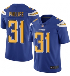Men's Nike Los Angeles Chargers #31 Adrian Phillips Limited Electric Blue Rush Vapor Untouchable NFL Jersey