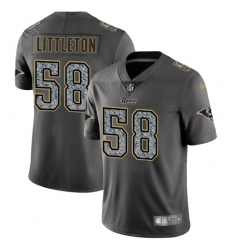 Men's Nike Los Angeles Rams #58 Cory Littleton Gray Static Vapor Untouchable Limited NFL Jersey