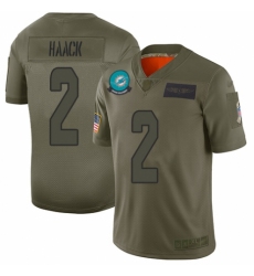 Women's Miami Dolphins #2 Matt Haack Limited Camo 2019 Salute to Service Football Jersey