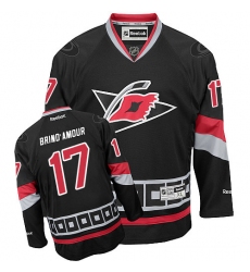 Youth Reebok Carolina Hurricanes #17 Rod Brind'Amour Authentic Black Third NHL Jersey