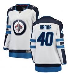 Women's Winnipeg Jets #40 Joel Armia Fanatics Branded White Away Breakaway NHL Jersey