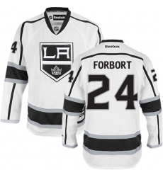 Men's Reebok Los Angeles Kings #24 Derek Forbort Authentic White Away NHL Jersey