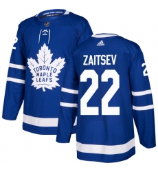 Men's Adidas Toronto Maple Leafs #22 Nikita Zaitsev Premier Royal Blue Home NHL Jersey