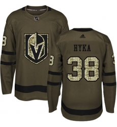 Youth Adidas Vegas Golden Knights #38 Tomas Hyka Authentic Green Salute to Service NHL Jersey
