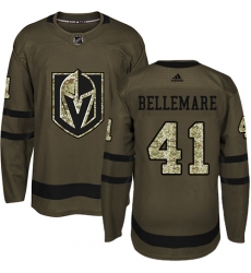 Youth Adidas Vegas Golden Knights #41 Pierre-Edouard Bellemare Authentic Green Salute to Service NHL Jersey