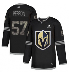 Men's Adidas Vegas Golden Knights #57 David Perron Black Authentic Classic Stitched NHL Jersey