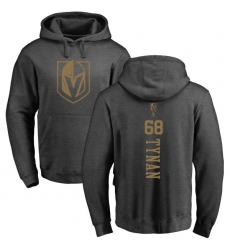 NHL Adidas Vegas Golden Knights #68 T.J. Tynan Charcoal One Color Backer Pullover Hoodie