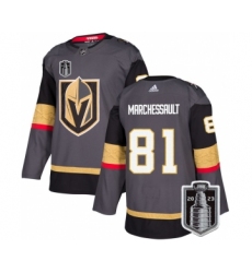 Men's Vegas Golden Knights #81 Jonathan Marchessault Gray 2023 Stanley Cup Final Stitched Jersey