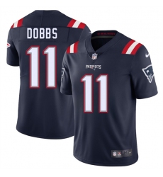 Men's New England Patriots #11 Joshua Dobbs Navy 2025 Vapor Limited Football Stitched Jersey
