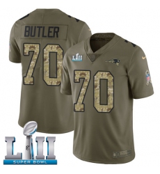 Men's Nike New England Patriots #70 Adam Butler Limited Olive/Camo 2017 Salute to Service Super Bowl LII NFL Jersey