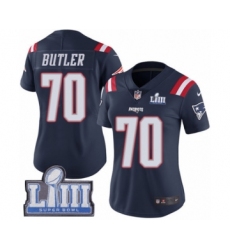 Women's Nike New England Patriots #70 Adam Butler Limited Navy Blue Rush Vapor Untouchable Super Bowl LIII Bound NFL Jersey