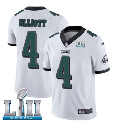 Youth Nike Philadelphia Eagles #4 Jake Elliott White Vapor Untouchable Limited Player Super Bowl LII NFL Jersey