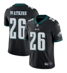 Youth Nike Philadelphia Eagles #26 Jaylen Watkins Black Alternate Vapor Untouchable Limited Player NFL Jersey