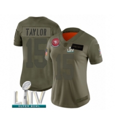 Women's San Francisco 49ers #15 Trent Taylor Limited Olive 2019 Salute to Service Super Bowl LIV Bound Football Jersey