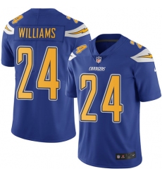 Men's Nike Los Angeles Chargers #24 Trevor Williams Limited Electric Blue Rush Vapor Untouchable NFL Jersey
