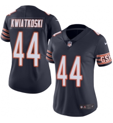 Women's Nike Chicago Bears #44 Nick Kwiatkoski Navy Blue Team Color Vapor Untouchable Elite Player NFL Jersey