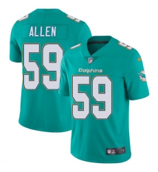 Youth Nike Miami Dolphins #59 Chase Allen Aqua Green Team Color Vapor Untouchable Limited Player NFL Jersey