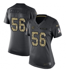 Women's Nike Miami Dolphins #56 Davon Godchaux Limited Black 2016 Salute to Service NFL Jersey