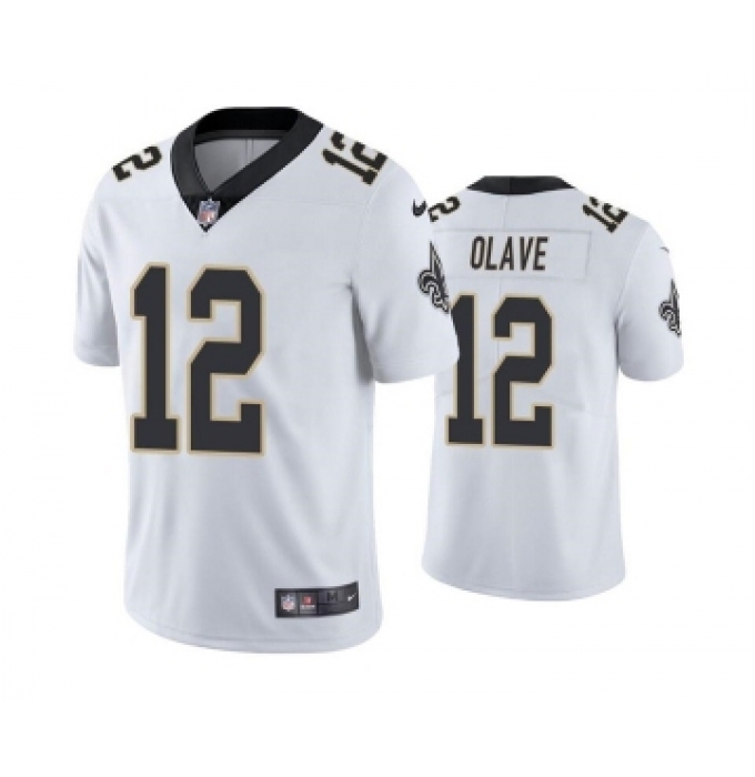 Men's New Orleans Saints #12 Chris Olave White Vapor Limited Stitched Jersey