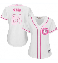 Women's Majestic Houston Astros #24 Jimmy Wynn Authentic White Fashion Cool Base MLB Jersey