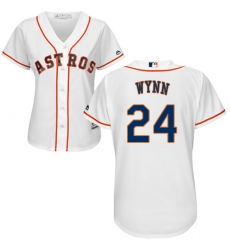 Women's Majestic Houston Astros #24 Jimmy Wynn Authentic White Home Cool Base MLB Jersey