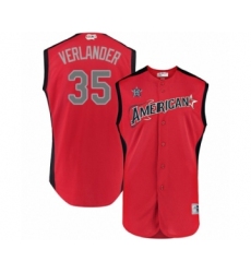 Youth Houston Astros #35 Justin Verlander Authentic Red American League 2019 Baseball All-Star Jersey