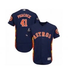Men's Houston Astros #41 Brad Peacock Navy Blue Alternate Flex Base Authentic Collection 2019 World Series Bound Baseball Jersey