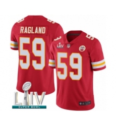Men's Kansas City Chiefs #59 Reggie Ragland Red Team Color Vapor Untouchable Limited Player Super Bowl LIV Bound Football Jersey