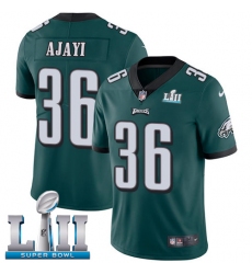 Youth Nike Philadelphia Eagles #36 Jay Ajayi Midnight Green Team Color Vapor Untouchable Limited Player Super Bowl LII NFL Jersey