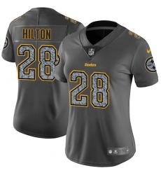 Women's Nike Pittsburgh Steelers #28 Mike Hilton Gray Static Vapor Untouchable Limited NFL Jersey