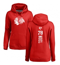 NHL Women's Adidas Chicago Blackhawks #78 Nathan Noel Red One Color Backer Pullover Hoodie