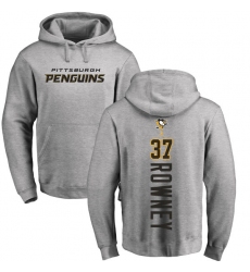 NHL Adidas Pittsburgh Penguins #37 Carter Rowney Ash Backer Pullover Hoodie