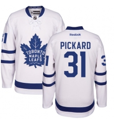 Women's Reebok Toronto Maple Leafs #31 Calvin Pickard Authentic White Away NHL Jersey